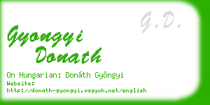 gyongyi donath business card